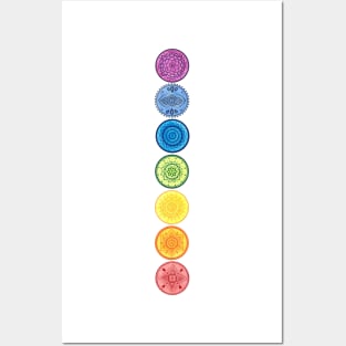 Chakra mandalas vertical Posters and Art